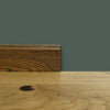 BATTISCOPA DUCALE in legno MASSELLO impiallacciato VERO LEGNO DI ROVERE CUOIO  80x15 verniciato opaco poro aperto (prezzo al metro)