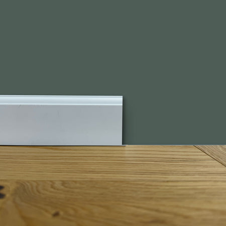 Battiscopa Firenze in POLIMERI linea BASICBOARD  65x10mm - BIANCO pitturabile (prezzo al metro)