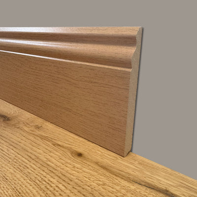 BATTISCOPA ZOCCOLINO DUCALE in FIBRA DI LEGNO COMPATTA 120X15 ROVERE MIELATO