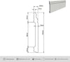 Battiscopa duropolimero alto ducale bianco 2000x140x14mm Fai da te/Prodotti per la costruzione/Materiali da costruzione/Pavimenti/Materiali per pavimenti/Battiscopa Led Mall Home - Napoli, Commerciovirtuoso.it