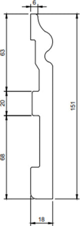 Battiscopa duropolimero alto ducale bianco 2000x150x18mm Fai da te/Prodotti per la costruzione/Materiali da costruzione/Pavimenti/Materiali per pavimenti/Battiscopa Led Mall Home - Napoli, Commerciovirtuoso.it