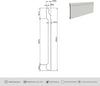 Battiscopa  duropolimero alto ducale bianco 2000x200x14mm Fai da te/Prodotti per la costruzione/Materiali da costruzione/Pavimenti/Materiali per pavimenti/Battiscopa Led Mall Home - Napoli, Commerciovirtuoso.it