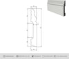 Battiscopa duropolimero ducale bianco 2000x100x14mm Fai da te/Prodotti per la costruzione/Materiali da costruzione/Pavimenti/Materiali per pavimenti/Battiscopa Led Mall Home - Napoli, Commerciovirtuoso.it