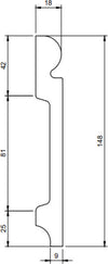 Battiscopa duropolimero ducale bianco 2000x145x18mm Fai da te/Prodotti per la costruzione/Materiali da costruzione/Pavimenti/Materiali per pavimenti/Battiscopa Led Mall Home - Napoli, Commerciovirtuoso.it