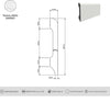 Battiscopa in duropolimero effetto marmo bianco Carrara 2000x85x12mm Fai da te/Prodotti per la costruzione/Materiali da costruzione/Pavimenti/Materiali per pavimenti/Battiscopa Led Mall Home - Napoli, Commerciovirtuoso.it