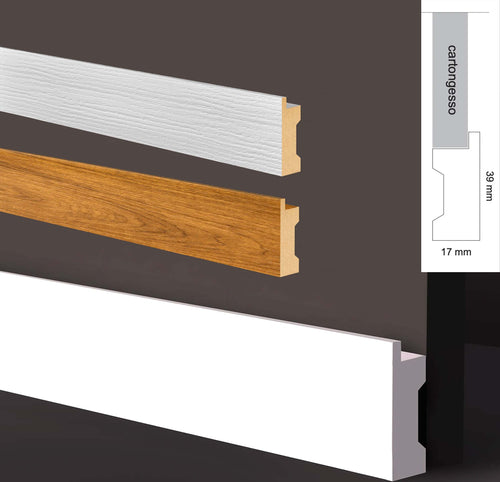 Battiscopa-in-POLIMERI-Ad-INCASSO-RASOMURO-per-Cartongesso-39x17x2800mm---BIANCO---ROVERE--