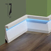 Battiscopa QUADRO incasso LED in POLIMERI FeelingWood-HD 110x23mm - BIANCO (prezzo al metro)