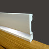 ***FINE SERIE al metro*** Battiscopa Zoccolino SQUADRATO PREDISPOSIZIONE LED in Duropolimero Polistrutturato Bianco 100x18 (prezzo al metro)
