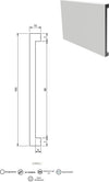 Battiscopa passacavi in duropolimero bianco 2000x100x10mm Fai da te/Prodotti per la costruzione/Materiali da costruzione/Pavimenti/Materiali per pavimenti/Battiscopa Led Mall Home - Napoli, Commerciovirtuoso.it