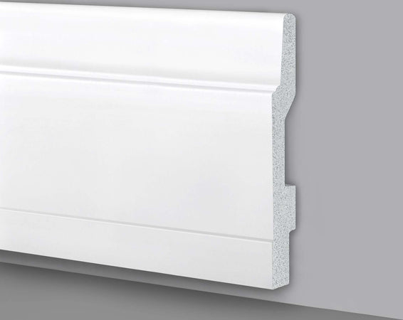 Battiscopa passacavi in duropolimero bianco 2000x130x15mm Fai da te/Prodotti per la costruzione/Materiali da costruzione/Pavimenti/Materiali per pavimenti/Battiscopa Led Mall Home - Napoli, Commerciovirtuoso.it