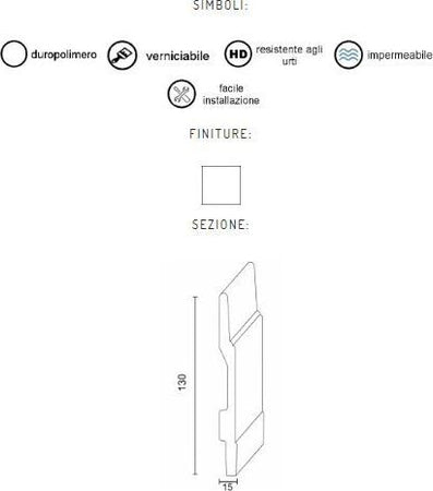 Battiscopa passacavi in duropolimero bianco 2000x130x15mm Fai da te/Prodotti per la costruzione/Materiali da costruzione/Pavimenti/Materiali per pavimenti/Battiscopa Led Mall Home - Napoli, Commerciovirtuoso.it
