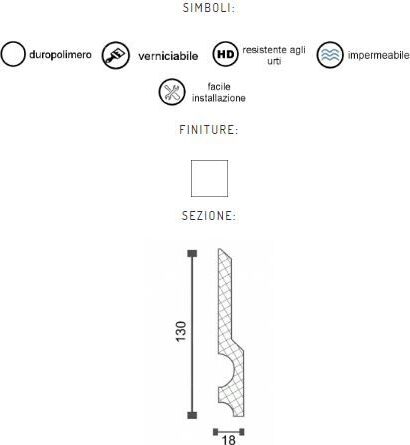 Battiscopa passacavi in duropolimero bianco 2000x130x18mm Fai da te/Prodotti per la costruzione/Materiali da costruzione/Pavimenti/Materiali per pavimenti/Battiscopa Led Mall Home - Napoli, Commerciovirtuoso.it