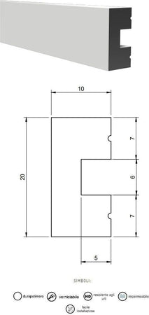 Battiscopa passacavi in duropolimero bianco 2000x20x10mm Fai da te/Prodotti per la costruzione/Materiali da costruzione/Pavimenti/Materiali per pavimenti/Battiscopa Led Mall Home - Napoli, Commerciovirtuoso.it
