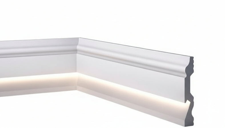 Battiscopa per led in duropolimero 2000x100x18mm Fai da te/Prodotti per la costruzione/Materiali da costruzione/Pavimenti/Materiali per pavimenti/Battiscopa Led Mall Home - Napoli, Commerciovirtuoso.it