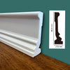 (massimo spessore) Battiscopa in POLIMERI linea BASICBOARD  90x27mm - BIANCO pitturabile (prezzo al metro)