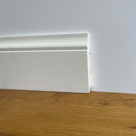 Battiscopa PREMIUM in legno MASSELLO mod.BAROCCO 120x16 laccato bianco liscio (prezzo al metro) Fai da te/Prodotti per la costruzione/Materiali da costruzione/Pavimenti/Materiali per pavimenti/Battiscopa Eternal Parquet - Ariano Irpino, Commerciovirtuoso.it
