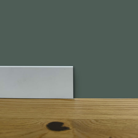 Battiscopa Squadrato in SPC 70x12mm - BIANCO pitturabile (prezzo al metro)