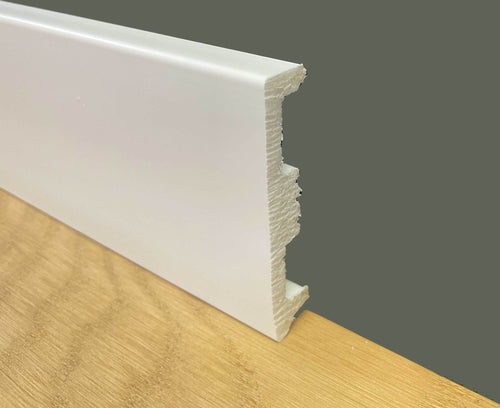 Battiscopa Zoccolino Squadrato Passacavo in Duropolimero Polistrutturato Bianco 80x15 **BEST PRICE** Fai da te/Prodotti per la costruzione/Materiali da costruzione/Pavimenti/Materiali per pavimenti/Battiscopa Eternal Parquet - Ariano Irpino, Commerciovirtuoso.it