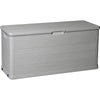 Baule in resina cassapanca multiuso da esterno con ruote lt 420 effetto Legno 120 cm