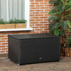 Baule-da-Giardino-in-Rattan-e-Acciaio-con-Coperchio,-95x60x53cm,-Nero-865-011V00BK