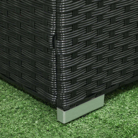Baule-da-Giardino-in-Rattan-e-Acciaio-con-Coperchio,-95x60x53cm,-Nero-865-011V00BK