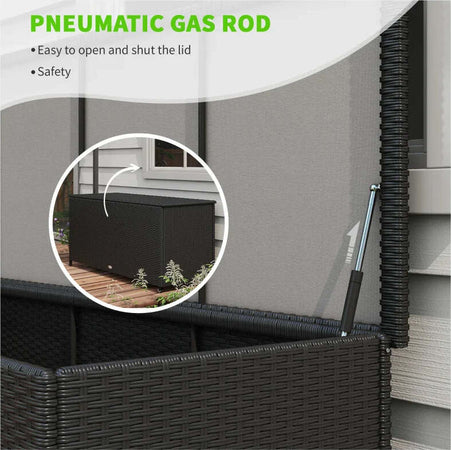 Baule-da-Giardino-in-Rattan-PE-con-Ruote-e-Maniglia-Laterale,-121x57x67cm,-Nero-865-016V00BK