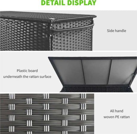 Baule-da-Giardino-in-Rattan-PE-con-Ruote-e-Maniglia-Laterale,-121x57x67cm,-Nero-865-016V00BK