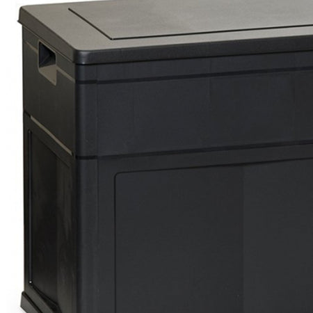 Baule in resina cassapanca multiuso da esterno con ruote lt 320 da 119 cm