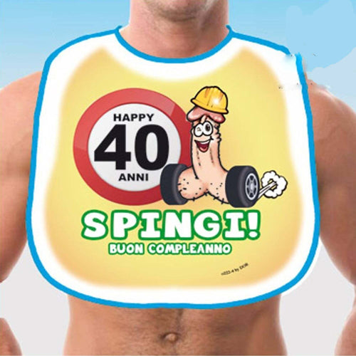 Bavaglia Pisello Buon Compleanno Happy 40 Anni Spingi! Salute e cura della persona/Erotismo e contraccezione/Sex toys/Gadget per addio al nubilato e al celibato Kondorama - Martinsicuro, Commerciovirtuoso.it