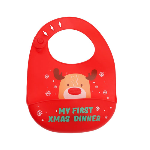 Bavaglia di natale in silicone decorazione natalizia per bambini