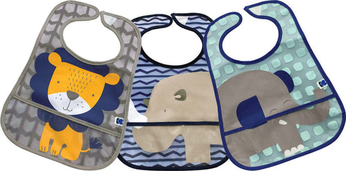 Bavaglino terry Eva con cattura molliche Set 3pz Lion-Rhino-Elephant Prima infanzia/Allattamento e pappa/Bavaglini/Bavaglini La Casa Del Bebè - Napoli, Commerciovirtuoso.it