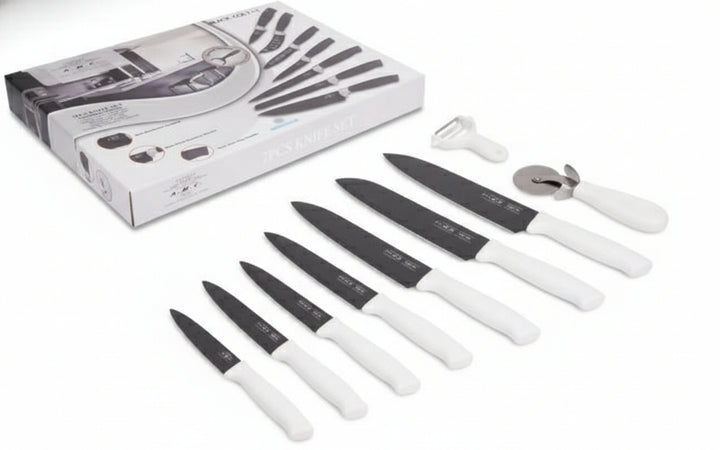 Bavaria-Set-Di-Coltelli-In-Acciaio-Ceramizzato-Alta-Qualità-8-Pezzi-Con-Pelapatate-E-Coltello-Da-Pizza-Colore-Nero-O-Bianco-Bavaria-Amc