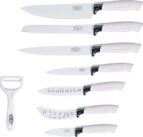 Bavaria-Set-Di-Coltelli-In-Acciaio-Ceramizzato-Alta-Qualità-8-Pezzi-Con-Pelapatate-E-Coltello-Da-Pizza-Colore-Nero-O-Bianco-Bavaria-Amc