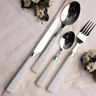 Bavaria Set Servizio 24 Pezzi Posate Acciaio Inox Con Manico Bianco Cucina Casa, arredamento e bricolage > Cucina > Posate Trade Shop italia - Napoli, Commerciovirtuoso.it