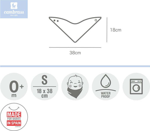 Bavetta Bandana Sky Grigio/Pioggia 38X18X1 Cm Prima infanzia/Allattamento e pappa/Bavaglini/Bavaglini La Casa Del Bebè - Napoli, Commerciovirtuoso.it