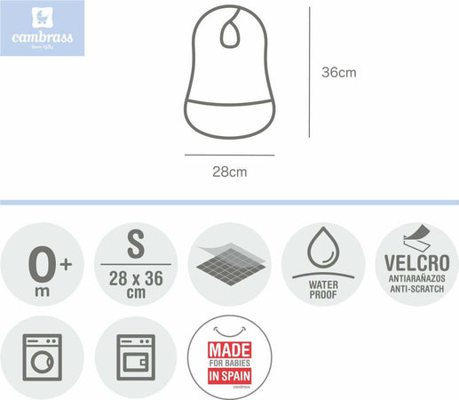 Bavetta Quadrata Pvc Sky Grigio/Pioggia 28X36X1 Cm Prima infanzia/Allattamento e pappa/Bavaglini/Bavaglini La Casa Del Bebè - Napoli, Commerciovirtuoso.it