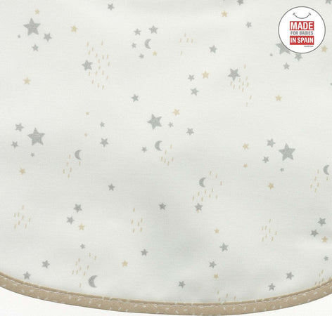 Bavetta Quadrata Velcro Sky Beige/Star 20X26X1 Cm Prima infanzia/Allattamento e pappa/Bavaglini/Bavaglini La Casa Del Bebè - Napoli, Commerciovirtuoso.it