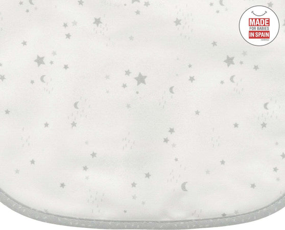 Bavetta Quadrata Velcro Sky Grigio/Star 20X26X1 Cm Prima infanzia/Allattamento e pappa/Bavaglini/Bavaglini La Casa Del Bebè - Napoli, Commerciovirtuoso.it