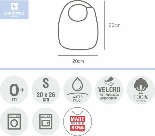 Bavetta Quadrata Velcro Sky Grigio/Star 20X26X1 Cm Prima infanzia/Allattamento e pappa/Bavaglini/Bavaglini La Casa Del Bebè - Napoli, Commerciovirtuoso.it