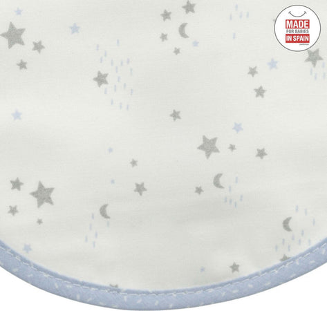Bavetta Rotonda Velcro Sky Azzurro/Star 16X19X1 Cm Prima infanzia/Allattamento e pappa/Bavaglini/Bavaglini La Casa Del Bebè - Napoli, Commerciovirtuoso.it