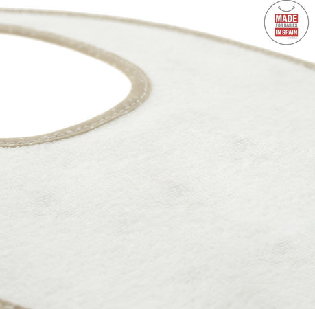 Bavetta Rotonda Velcro Sky Beige/Pioggia 16X19X1 Cm Prima infanzia/Allattamento e pappa/Bavaglini/Bavaglini La Casa Del Bebè - Napoli, Commerciovirtuoso.it