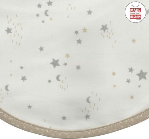Bavetta Rotonda Velcro Sky Beige/Star 16X19X1 Cm Prima infanzia/Allattamento e pappa/Bavaglini/Bavaglini La Casa Del Bebè - Napoli, Commerciovirtuoso.it