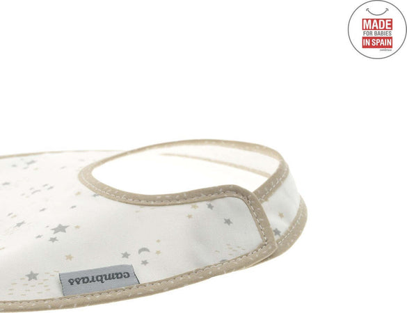 Bavetta Rotonda Velcro Sky Beige/Star 16X19X1 Cm Prima infanzia/Allattamento e pappa/Bavaglini/Bavaglini La Casa Del Bebè - Napoli, Commerciovirtuoso.it