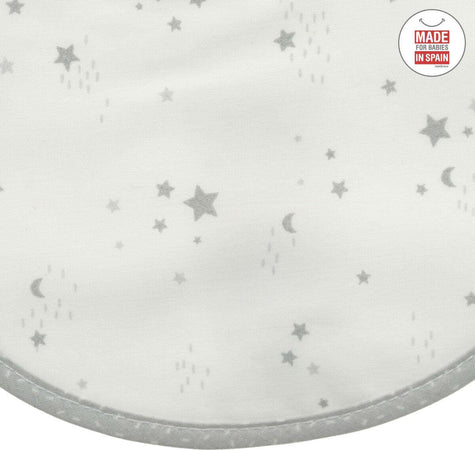 Bavetta Rotonda Velcro Sky Grigio/Star 16X19X1 Cm Prima infanzia/Allattamento e pappa/Bavaglini/Bavaglini La Casa Del Bebè - Napoli, Commerciovirtuoso.it
