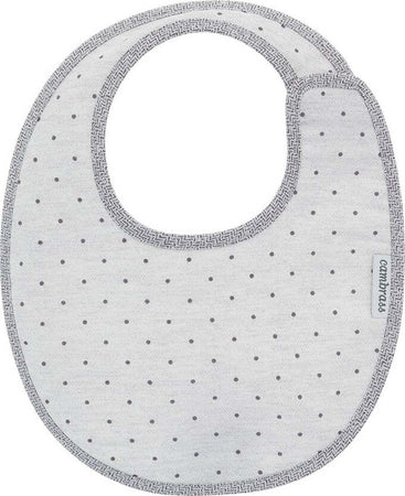 Bavetta Rotonda Velcro Stela Grigio/Mota 16X19X1 Cm Prima infanzia/Allattamento e pappa/Bavaglini/Bavaglini La Casa Del Bebè - Napoli, Commerciovirtuoso.it