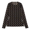MARINE SERRE Recycled Moon Jersey Crewneck Top in Black da donna