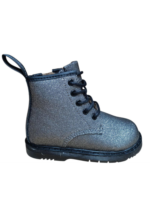 Anfibio bambina Grunland Junior Nill antracite glitter zip laterale urban style