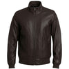 Markup giacca bomber marrone in ecopelle MK24005