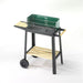 Barbecue Ompagrill in acciaio verniciato verde con braciere e reggi brace 50x25 cm