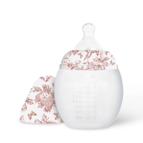Biberon Elhee Tartine et Chocolat Toile de Jouy Terracotta 0m+